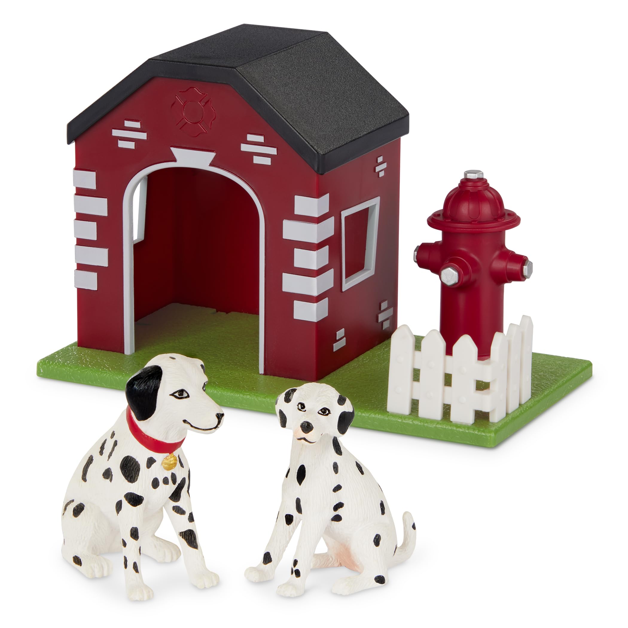 Terra by Battat – Firehouse Dogs Playset with 3 Toy Animal Figures, Realistic Dog Playset for Kids Imaginative Play, Durable Construction, 3+ Years