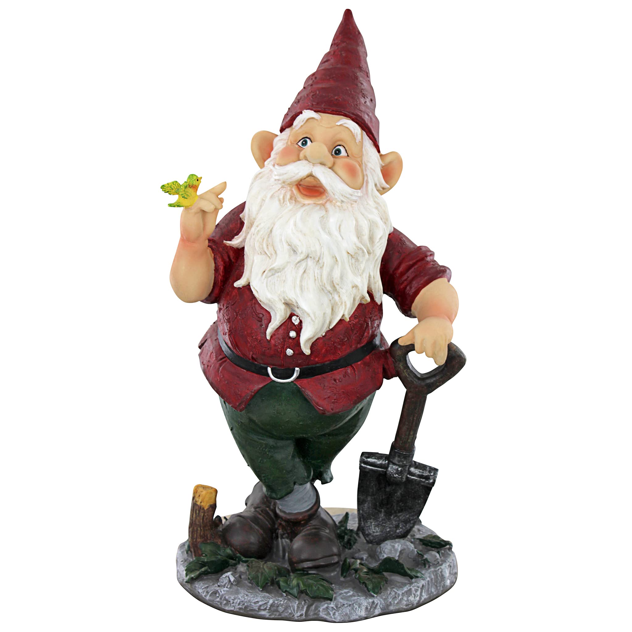 Garden Gnome Statue - Birdy & Spader the Garden Gnome - Lawn Gnome