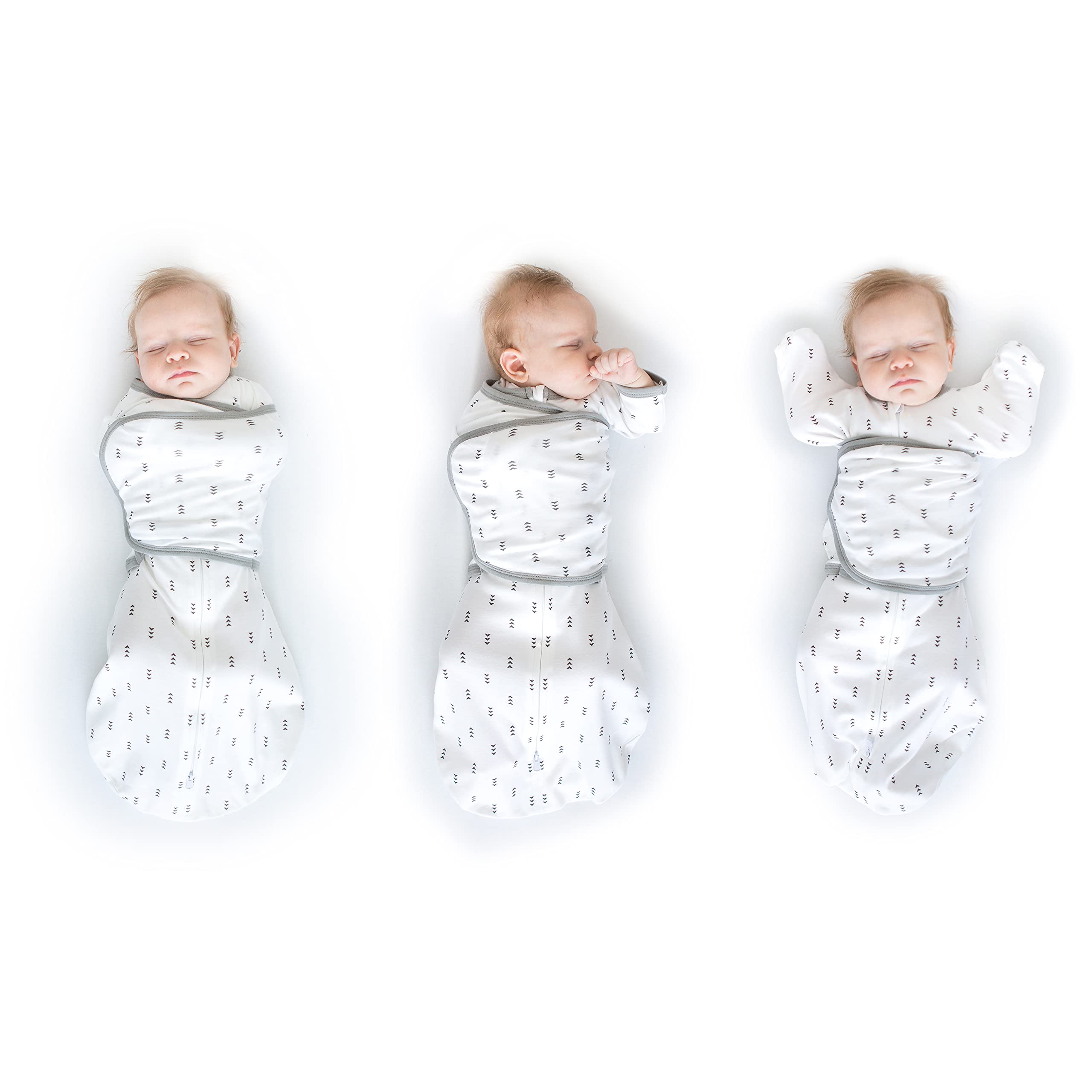 Photo 1 of SwaddleDesigns 6-Way Omni Swaddle Sack Arms Up Swaddle for Newborn, More Options to Calm Startle Reflex, Improves Sleep, Easy Transition Baby Sleep Sack, Small, 0-3 Mo, 6-12 lbs, Tiny Arrows Black