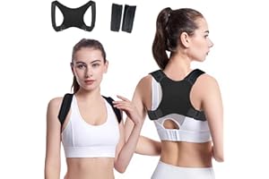 Posture Corrector for Women and Men, Professional 8-Shape Back Brace with Shoulder Pads for Upper Back Support, Adjustable Br