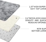 Sour Lemon Grey Rugs Living Room 60x120cm Anti Slip Shaggy Floor Mat view 3