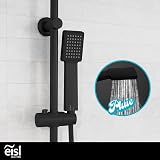 EISL Easy Energy Shower Set Black 2-in-1 Rain & Hand Shower Retrofit Mounting view 7