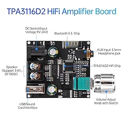 Daakro ZK-301B Bluetooth 5.3 Amplifier Board,30W