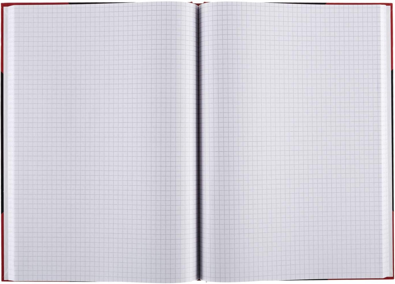 IDENA 10094 - Notebook A6 FSC Mix, 96 Sheets DIN A4 Kariert, Red/black - Image 3
