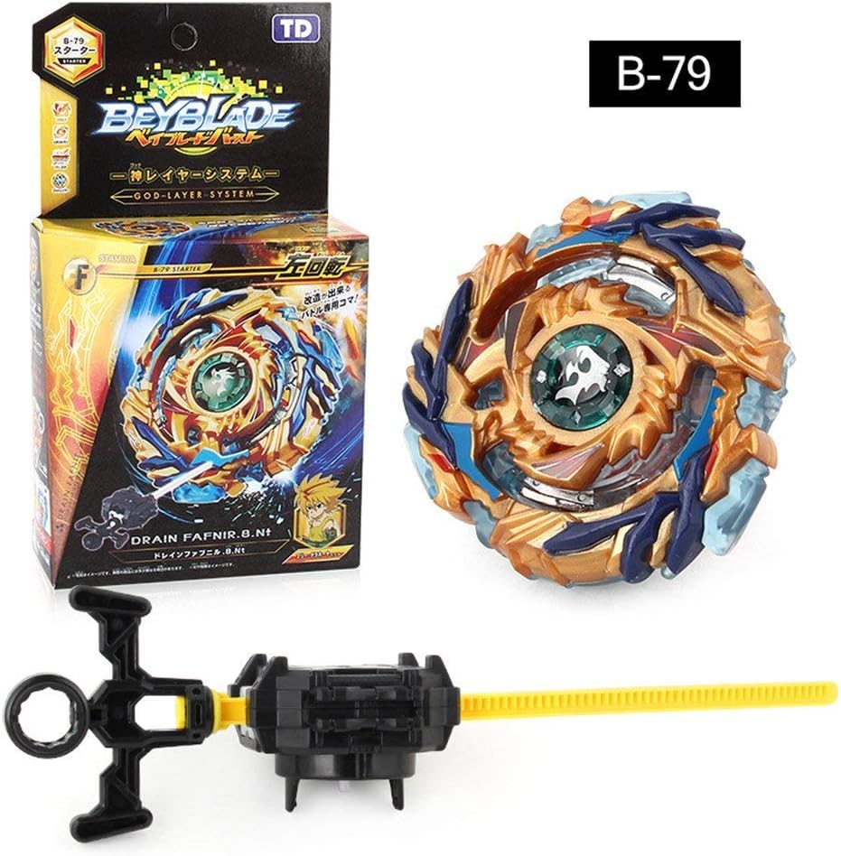 Yezelend Bey Battle Burst Gold Evolution Battling Top Set With Launcher Stater Grip and Stadium Battle Set (B79)