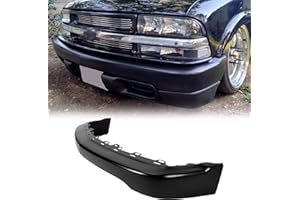 HECASA Front Bumper Face Bar Compatible with 1998-2004 Chevrolet S10 1998-2005 Blazer Replace For GM1002367 15007660 Steel Black W/O Molding Holes