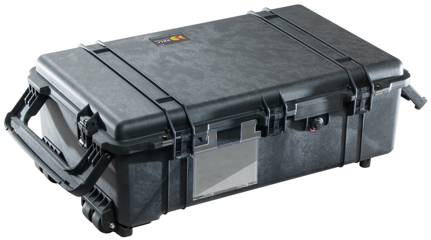 PELI 1670 Wheeled Protective Case for Fragile Equipment, IP67 Watertight and Dustproof, 126L Capacity, Made in US, With Customisable Foam Insert, Black