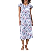 Tommy Bahama - Women's Long Nightgown, Short Sleeve Stretch Jersey Maxi Dress for Sleep or Lounge