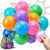 12PCS water balloons-Reusable pool toys,Summer Water Toys for Pool Beach &amp; Outdoor,pool toys for kids ages 4-8