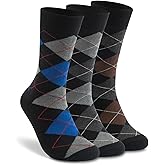 LIXIA Men's Thin Merino Wool Socks, Cozy Winter Warm Breathable Mid-calf Casual Dress Liners 3/6 Pairs Pack