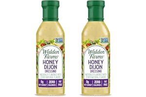 Walden Farms Honey Dijon Dressing - Low Carb, Calorie-Free, Gluten-Free, Keto-Friendly, Sugar-Free, Fat-Free, Dairy-Free Honey Dijon Flavor - 2-Pack, 12 oz Bottles