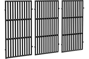 QuliMetal 66089 66097 18.7" Grill Grates for Weber Genesis 2 E-410/E-415/E-435, Grill Parts for Genesis II/LX E-440 Series Gas, Upgraded Cast Iron Grill Grates Replacements for Weber Genesis GS4