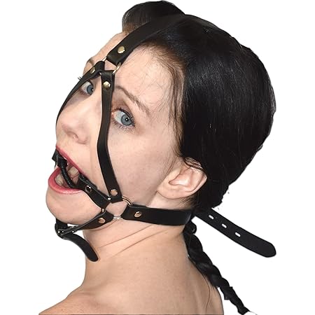 Fetisch Mundknebel mit schwarzem Ring verschließbar