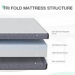 Novilla Folding Mattress Twin,4 Inch Memory Foam