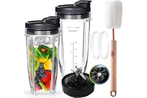 ARTOMIDE Ninja Blender Cups Replacement, Replacement 24oz Blender Cup For Ninja BL450 BL480 BL482 BL640 BL642 BL682 BN401 BN751 BN800 BN801