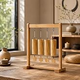 Wind Chimes with 4 Healing Sounds (Stand not Included) | Deep Tuned Handcrafted Bells for Meditation &amp; Relaxation, Sound Healing Instruments with Deep Tones ,Suitable for room, patio