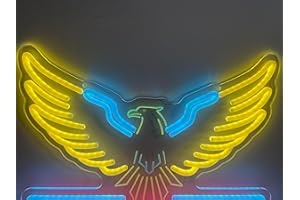 Victory Eagle Neon Sign - Boxing Gym Wall Decor, LED Light for Home Workout Room, USB PoweredEagle Wall Art for Man Cave & Fi