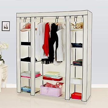Styleys 70 Portable Clothes Closet Home Wardrobe Clothes Storage Organizer with 12