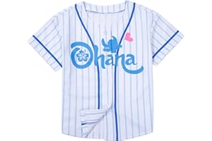 Yawtaut Baseball Jersey for Toddler Girl Boy Hawaiian Shirt Short Sleeve Button Down Shirts Ohana Tropical Tee Tops for 2-8Y
