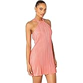 Petal & Pup Womens Melody Plisse Halter Mini Dress