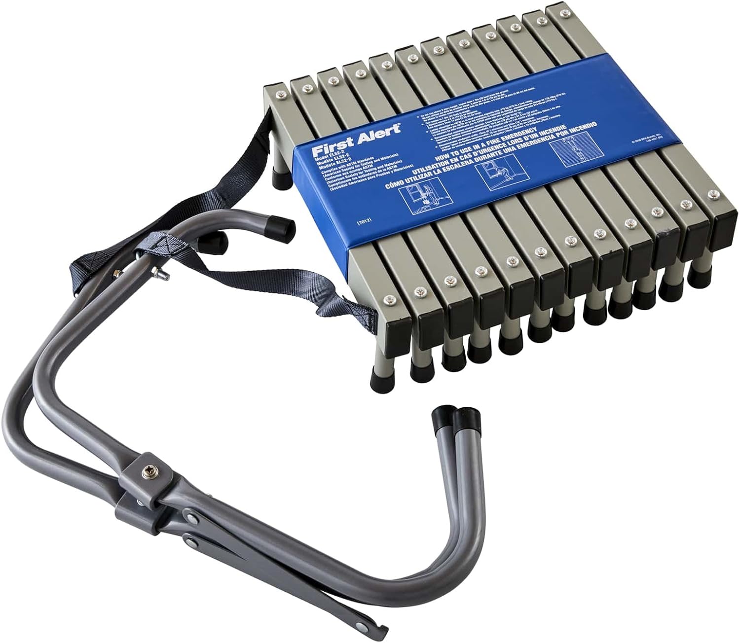 First Alert Two-Story Fire Escape Ladder, Steel, Anti-Slip, EL52-2, Black: Home Improvement