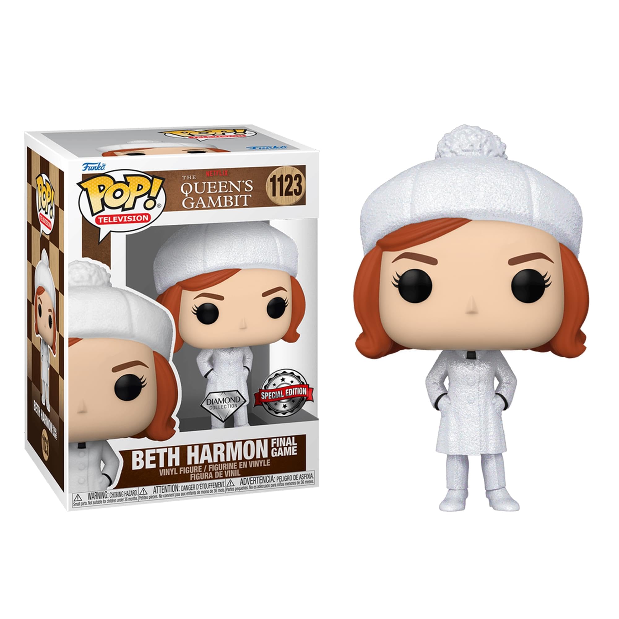 Funko POP! TV: Queens : Finale Gambit - Beth - (finale) - Diamond Glitter - Queen's Gambit - Collectable Vinyl Figure - Gift Idea - Official Merchandise - Toys for Kids & Adults - TV Fans