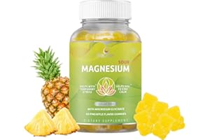 BeLive Magnesium Gummies 200mg - 60 Ct | Magnesium Glycinate Supplements for Relaxation, Stress Relief, and Sleep for Adults & Kids - Tasty and Tangy Pineapple Flavor