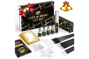 DORPETLY Lash Lift Kit, Brow Lamination Kit, 2-IN-1 Lash and Brow Lamination Semi-Permanent Curling Perm, Cluster False Eyelashes Natural Look Lash Clusters 6 Pairs Extensions Strip Lashes Cluster (Black)
