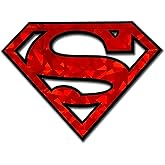 Elektroplate Officially Licensed DC Comics Superman Metallic Red Reflective Decal (3.85” x 2.85”) All Weather Sticker for Car, Water Bottle, Laptop, Tablet, Cooler, Phone & More | Made in USA