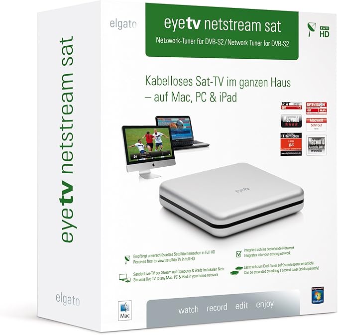 Elgato Eyetv Netstream Sat Network Tuner For Freesat Hd Silver