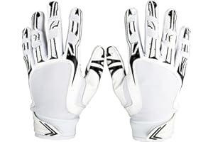 Pure Athlete Football Wide Receiver Gloves - Elite Sticky Grip Gloves, Drip Gear for WR and Defensive Backs - Adult, Youth, Men and Boys