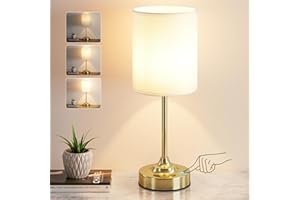 KAKANUO Touch Control Cordlss Table Lamp, USB-C Rechargeable Lamp with Stepless Dimming, 4000mAh Battery Operated Vintage Bedside Lamp for Bedroom, Living Room, Night Light & Emergency Lighting, Brass, 1 Pack