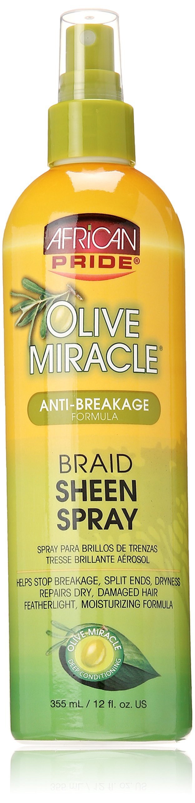 African Pride Olive Miracle Braid Sheen Spray Original Formula 355 ml/12 fl.oz