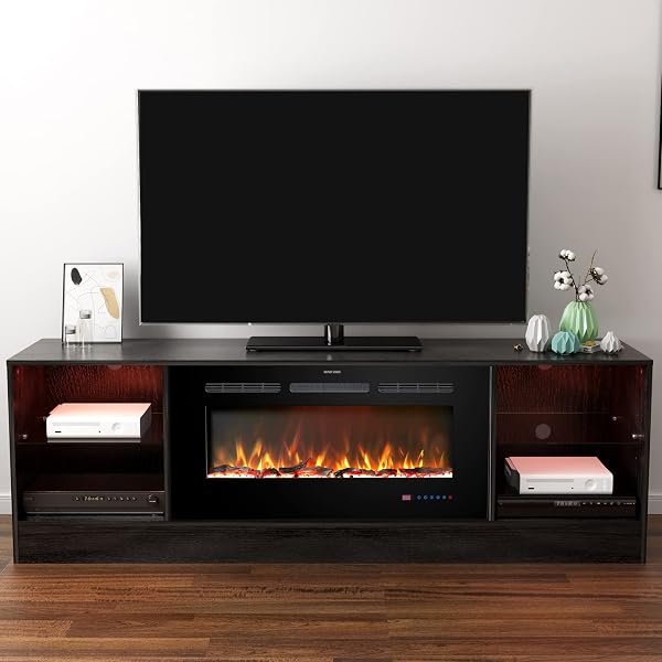 Amazon.com: ChimneyFree Wallace Infrared Electric Fireplace Entertainment  Center in Empire Cherry - 26MM1264-EPC : Home u0026 Kitchen
