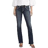 Silver Jeans Co. Women's Britt Low Rise Curvy Fit Slim Bootcut Jeans