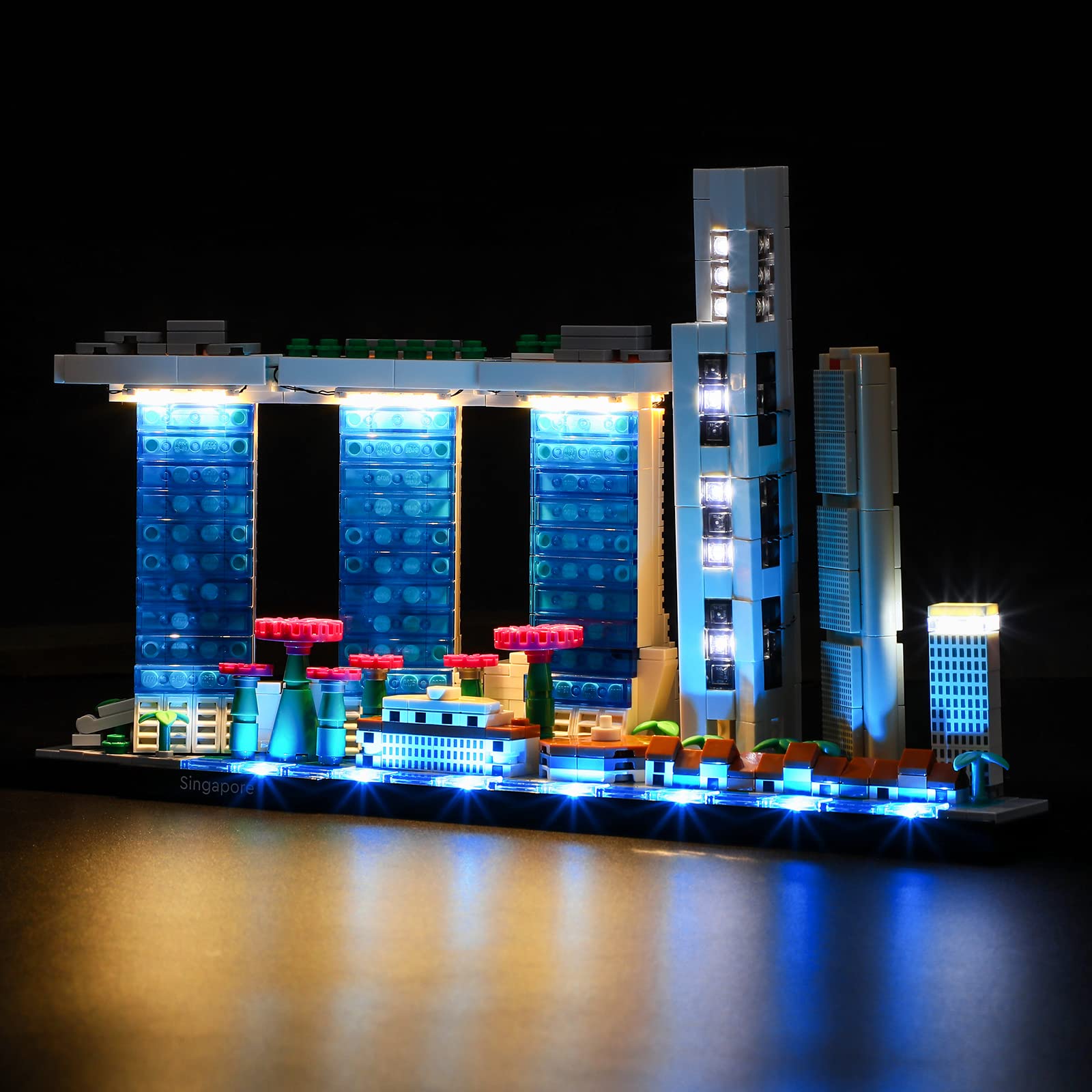 BRIKSMAX Led Lighting Kit for LEGO Architecture Singapore - Compatible with Lego 21057 Building Blocks Model- Not Include the Lego Set