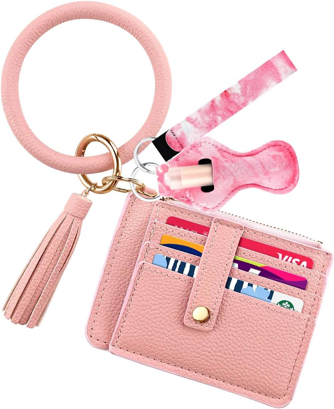 Wristlet Bracelet Keychain Credit Card Holder Purse, Wristlet Circle