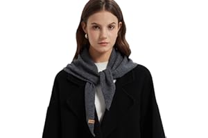 ACUSHLA 100% Merino Wool Triangle Scarf for Women Knitted Fashion Neckerchief Lightweight Soft Warm Neck Warmer