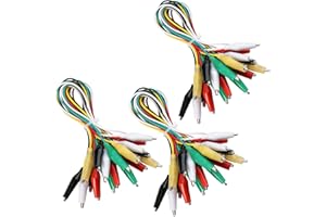 ELEGOO 30 PCS Alligator Clip Test Leads Set with Alligator Clips Double-end 50cm Jumper Wire