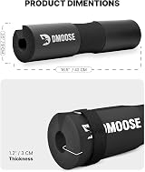 DMoose Fitness Barbell Pad Hip Thrust Squat & Lunges Non Slip 2 Straps view 3