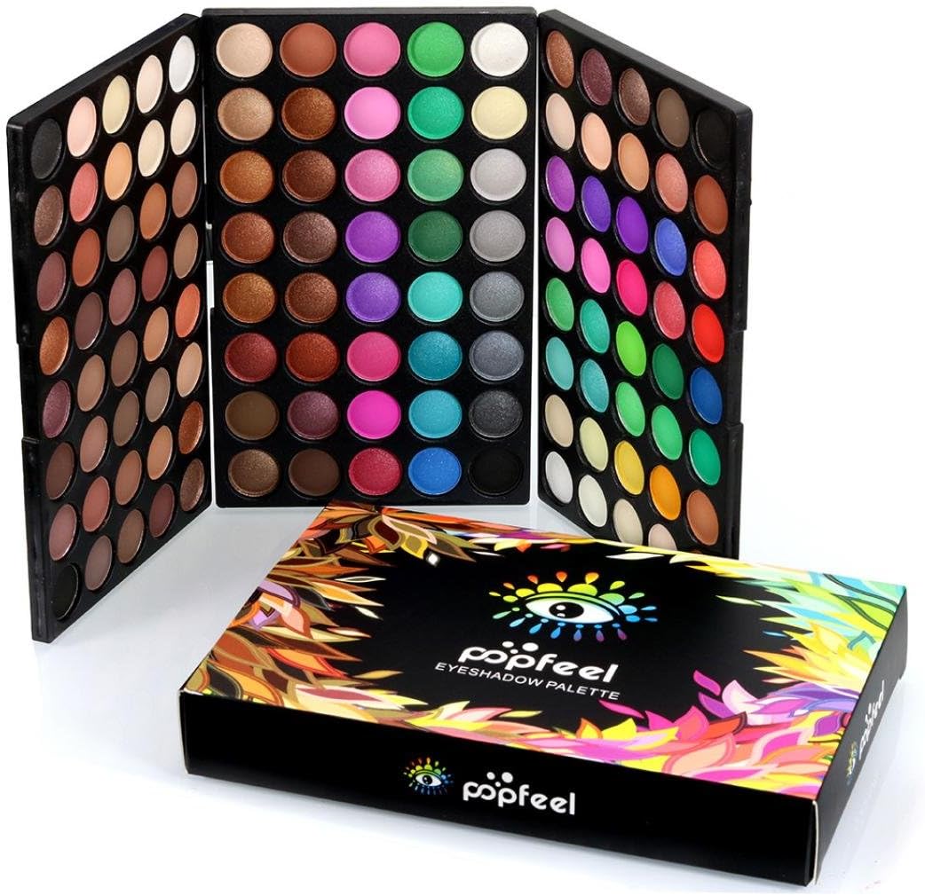 Bescita_UK Popfeel 120 Colors Cosmetic Powder Eyeshadow Palette Makeup Set Matt Available