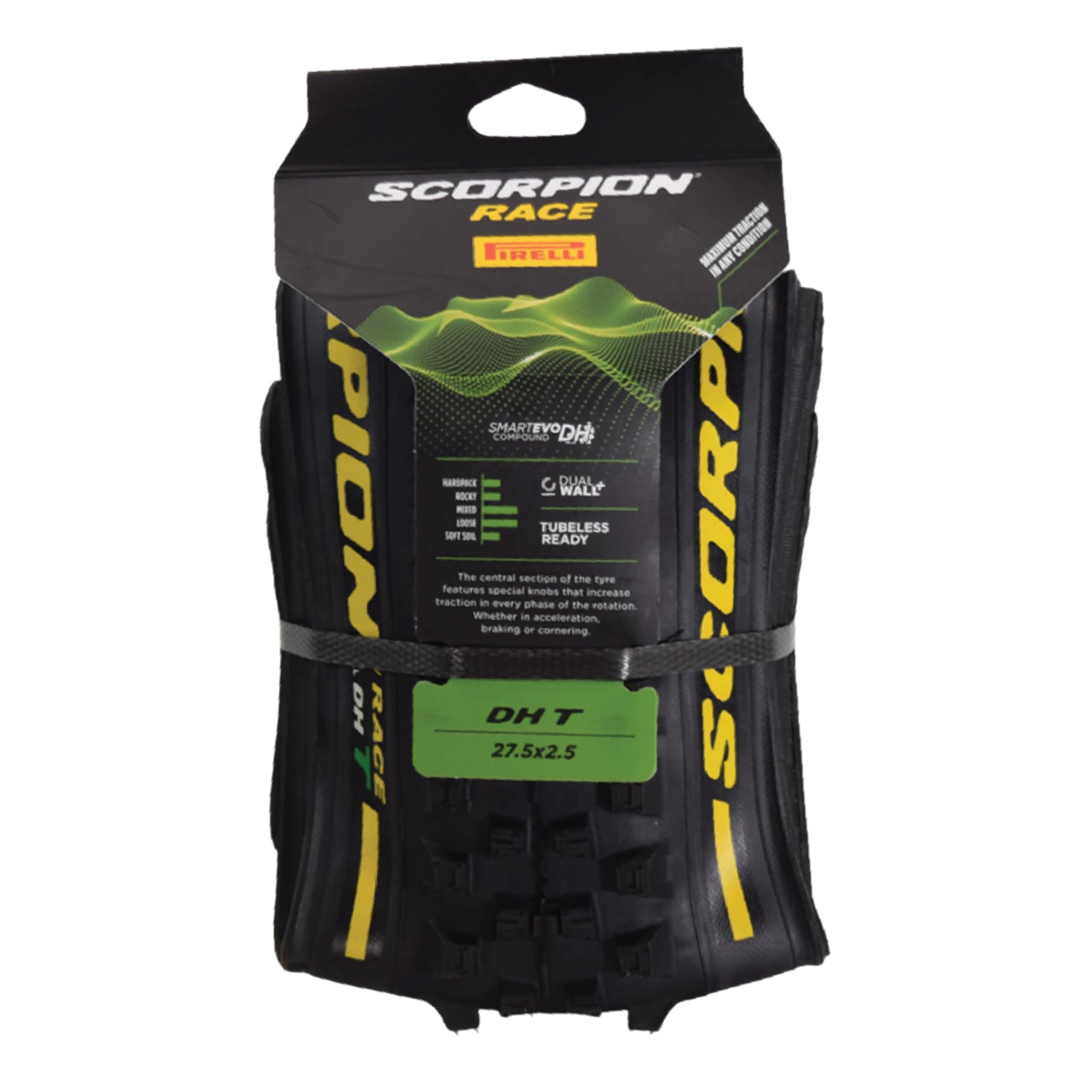 Pirelli Scorpion Race DH T Downhill Bike Tyre, 27.5 x 2.5, Black