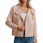 GRACE KARIN Womens Cropped Knit Sweater Blazer, Oversized Open Front Jackets 2026 Spring, Laple Cardigans Dressy Casual