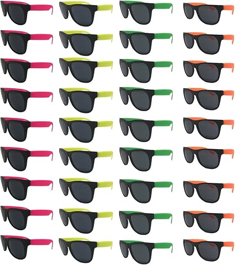 neon wayfarer sunglasses bulk