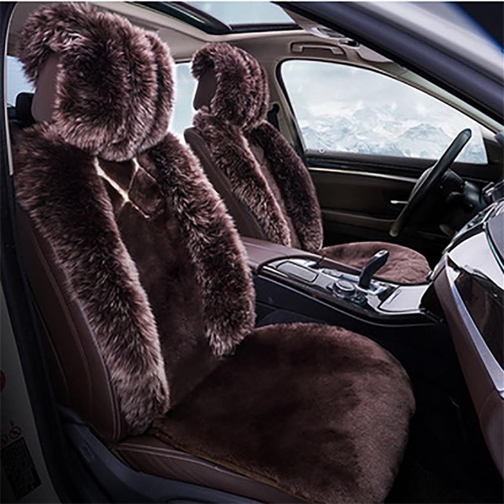 DIELIAN Australia Sheepskin Car Seat Covers Real Fur Car Cushion Winter Stylish Plush Car Seat Cover
