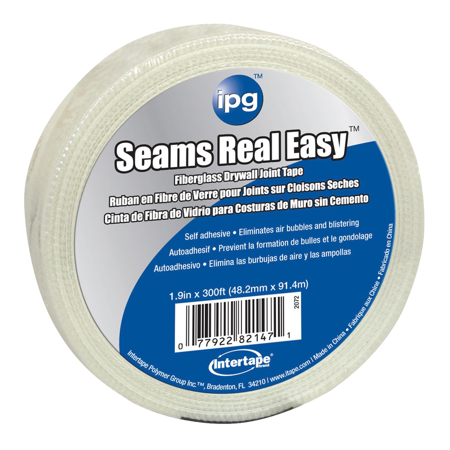Intertape Polymer Group 2072 Seams Real Easy Drywall Fiberglass Mesh Joint Tape, 1.9Inch x 300