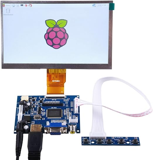 GeeekPi 7 Inch 1024 x 600 HDMI Screen LCD Display with Driver ...