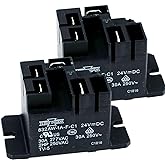 Song Chuan 832AW-1A-F-C1, 24VDC Relay, 240 VAC, 30A General Purpose Relay (Pack of 2)