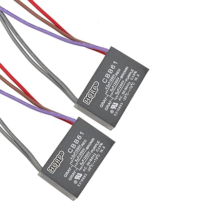 Hqrp 2 Pack 4 Wire Ceiling Fan Capacitor Cbb61 4 5uf 5uf 6uf Lamps