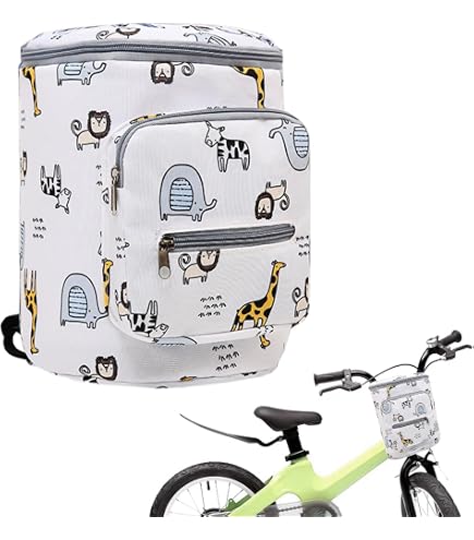 Panier De Vélo Enfant Avec Peluche Amovible - Étanche, Réfléchissant, Fixation Stable - Pour Vélo, Tricycle, Trottinette